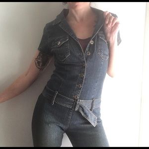 SoLD on dePop Hot Kiss Denim Jumpsuit